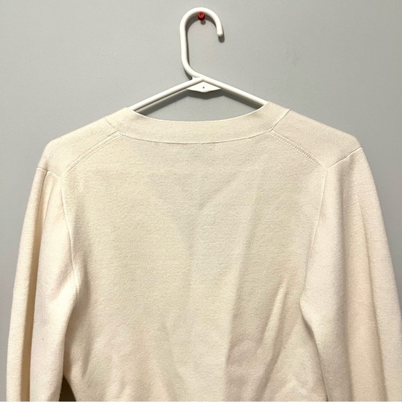 j. crew • white cream button up bell sleeve knit sweater cardigan - Picture 11 of 16